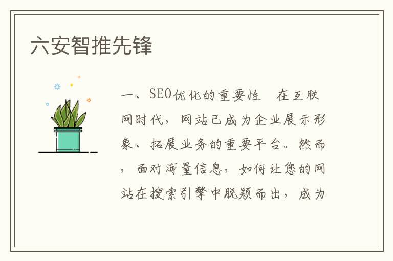 六安智推先锋
