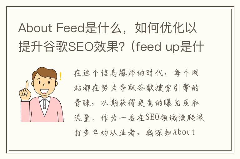 About Feed是什么，如何优化以提升谷歌SEO效果？(feed up是什么意思中文翻译)