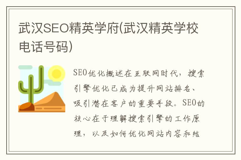 武汉SEO精英学府(武汉精英学校电话号码)