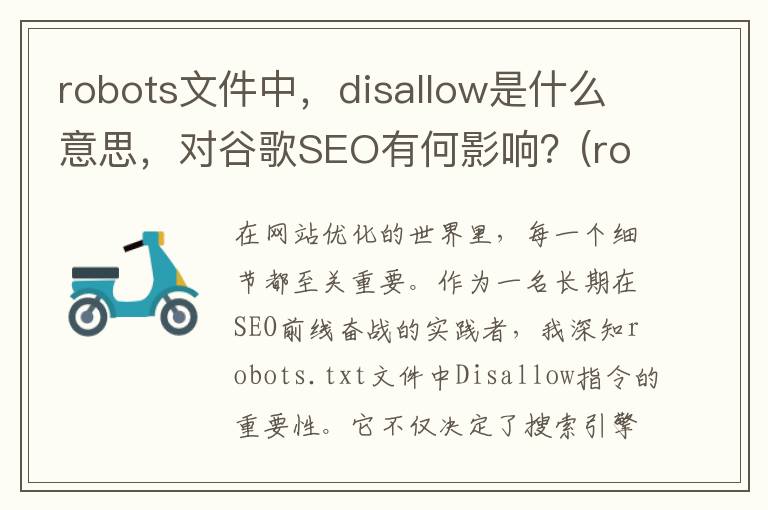 robots文件中，disallow是什么意思，对谷歌SEO有何影响？(robots文件在线生成)