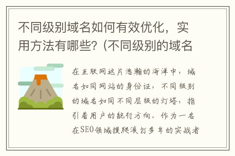 不同级别域名如何有效优化，实用方法有哪些？(不同级别的域名)
