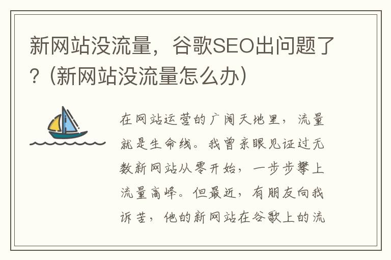 新网站没流量，谷歌SEO出问题了？(新网站没流量怎么办)