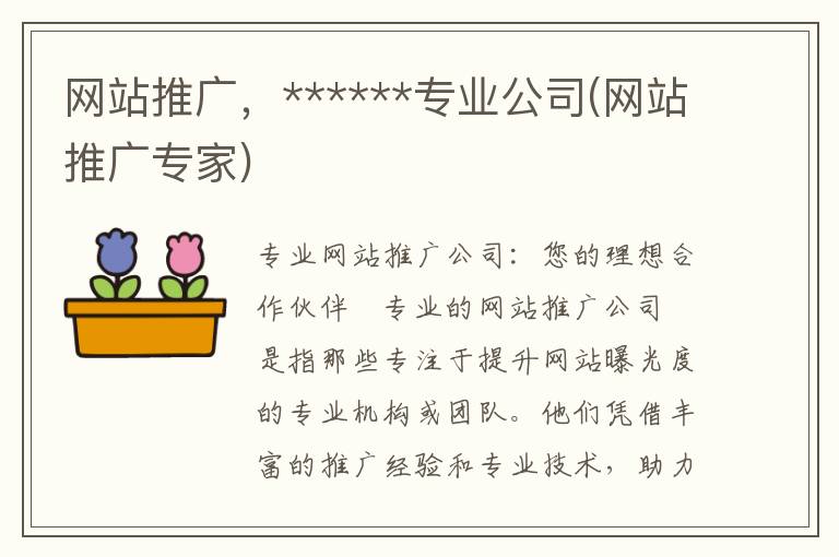 网站推广，******专业公司(网站推广专家)