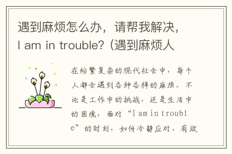 遇到麻烦怎么办，请帮我解决，I am in trouble？(遇到麻烦人怎么办)