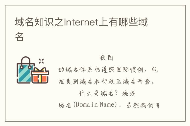 域名知识之Internet上有哪些域名