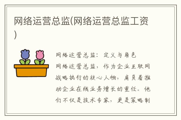 网络运营总监(网络运营总监工资)